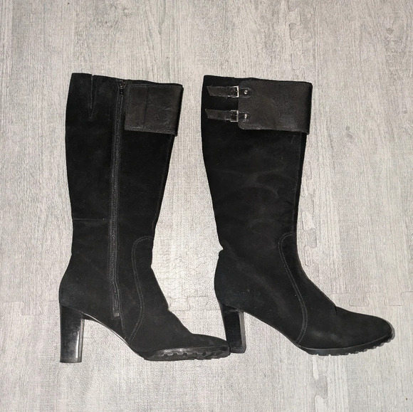 Bandolino Shoes - Bandolino Black Suade Heeled Boots. Size 8M